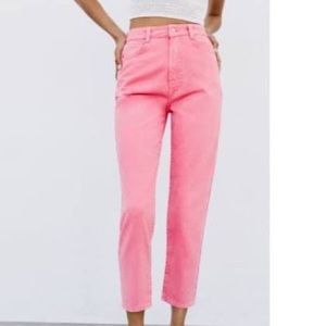 pink zara jeans size 4! worn once or twice
